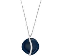 Skagen Damen Edelstahl oder Halbedel mit Karabinerverschluss Seeglas Anhänger Halskette