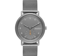 Skagen Kuppel Herrenuhr, Quarz-Dreizeigerwerk mit Sub-Zifferblatt und Edelstahl- oder Lederarmband