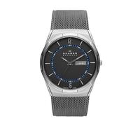 Skagen Melbye Titanium Watch for Men, Quartz Three Hand Movement with Stainless Steel or Leather Strap