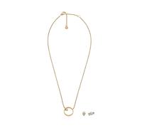 Ohrring und Ketten Set SKAGEN "X BUP GLITZ HEART HERZ, SKJB1014SET" Schmuck-Sets goldfarben (edelstahlfarben, gelbgoldfarben, weiß) Damen Fingerringe mit Zirkonia (21518563-0)