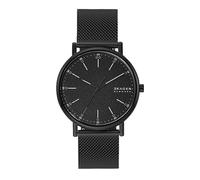 Skagen Herrenuhr SKW6579, Signatur, Quarz-Dreizeigerwerk, Edelstahlarmband, Schwarz