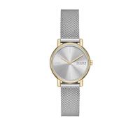 Skagen Signatur Lille Watch for Women, Gold Tone Quartz Two Hand Movement with Stainless Steel or Leather Strap