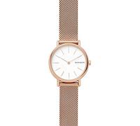 Skagen Signatur Lille Watch for Women, Rose Gold Tone Quartz Two Hand Movement with Stainless Steel or Leather Strap