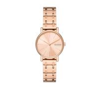 Skagen Signatur Uhr für Damen, Quarzwerk mit Edelstahl- oder Lederarmband, Rose-Gold-Ton, 30MM