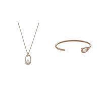 Skagen Women's Anhänger Halskette Agnethe und Manschettenarmband Muschel Perle