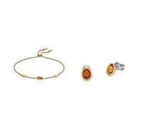 Skagen Women's Station Armband Meerglas und Ohrstecker Honey Glass