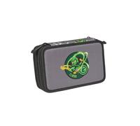 SKANDO BAGS LEGO® NINJAGO® Federmäppchen Junge gefüllt Elemental Master of Energy - 3-Fach Federmappe mit 3 Fächern, Schulzubehör inklusive, 1 L, 19,5 x 6,5 x 13 cm - für Schule