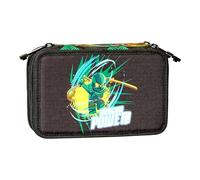 SKANDO BAGS Lego NINJAGO Federmäppchen - Stilvolle Organisation für Schreibutensilien mit DREI geräumigen Fächern, sicheren Reißverschlüssen und einzigartigen 1x1 Lego-Details, Dragon Power