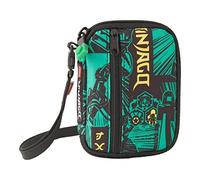 SKANDO BAGS LEGO® NINJAGO® Portmonee Kinder Green - Kartenetui & Brustbeutel Kinder mit Reißverschluss, Umhängeband & Sicherheitsverschluss, 8 x 11,5 x 2 cm