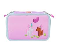 SKANDO BAGS Lego® Sparkle Federmäppchen - Stilvolle Organisation für Schreibutensilien mit DREI geräumigen Fächern, sicheren Reißverschlüssen und einzigartigen 1x1 Lego-Details,