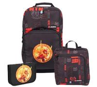 SKANDO BAGS Optimo Starter Schulranzen-Set 3-Teilig LEGO® NINJAGO®, Dragon Energy - Inklusive Schultasche, Aufsetzbare Sporttasche und Federmäppchen mit Inhalt