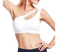 Skang Damen BH Große Brüste Sportunterwäsche für Damen, eine Schulter, Vacuous-Weste, gerafft, stoßfest, Laufsport, schöner Rücken-BH, Yoga-Kleidung Damen Oberteil