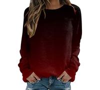 Skang Damen Pullover Elegant Pullover Langarm-Sweatshirt Sweatshirtjacke Damen Oversized