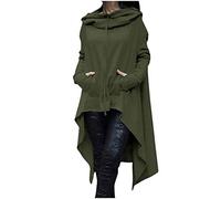 Skang Damen Pullover Elegant Weihnachten Damen Langarm Brief gedruckt Hoodies Pullover Kordelzug Lange Sweatshirt Bluse mit Tasche Hoodie Oliv