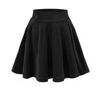 Skang Damen Röcke Kurz Sommer Samt-Stretch-Mini-Skaterrock mit ausgestelltem Plissee für Damen Short Rock Sommer