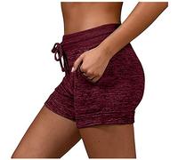 Skang Damen Sport Shorts Kurze Hose Laufshorts Jogginghose Sommer Sportshorts Atmungsaktiv Running Yoga Jogging Gym Shorts Fitness Sporthose Elastisch Freizeit Shorts