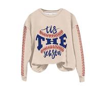 Skang Damen Sweatpullover Sweatshirt mit Herz-Pailletten-Aufdruck, Kapuzenpullover, Rundhalsausschnitt, Tie-Dye-Love-Herz-Grafikdruck-Sweatshirt, niedliche Pullover-Oberteile Große Größen 52