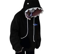 Skang Hoodie Damen Oversize Süße Hai-Hoodie Kapuzenpullover Langarmshirt Oberteiles Pullover mit Kapuze Taschen Casual Langarm Haifisch Sweatshirts Herbst Winter