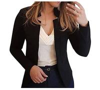 Skang Kurze Damen Blazer Sportlich Elegant Business Blazer Slim Fit Revers Outfit Leicht Geschäft Büro Short Bolero Jacke Outwear Festlich Modern Freizeit Oberteil Sakko