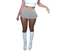 Skang Midi Rock Damen Mini-Faltenrock für Damen, sexy Club, hochelastischer Tennis-Skating-Rock, A-Linien-Rock Mini Rock Frauen Sexy Kurz