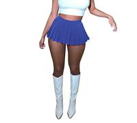 Skang Midi Rock Damen Mini-Faltenrock für Damen, sexy Club, hochelastischer Tennis-Skating-Rock, A-Linien-Rock Mini Rock Frauen Sexy Kurz