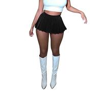 Skang Midi Rock Damen Mini-Faltenrock für Damen, sexy Club, hochelastischer Tennis-Skating-Rock, A-Linien-Rock Mini Rock Frauen Sexy Kurz