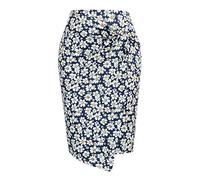 Skang Sommer Rock Damen Luftig Kurz Elegante Kurze Bleistiftdrucke Frauen Bürorock Blumenkleid Rock Knielanger Damen