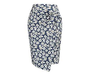 Skang Sommer Rock Damen Luftig Kurz Elegante Kurze Bleistiftdrucke Frauen Bürorock Blumenkleid Rock Knielanger Damen