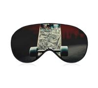 Skate Boards Schlafmaske für Damen und Herren, Seitenschläfer-Augenabdeckung mit verstellbarem Riemen, weich, atmungsaktiv, Verdunkelungsmaske, rutschfest, tiefer Schlaf, Reisezubehör
