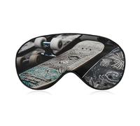 Skate Boards Schlafmaske, weich, bequem, Augenmaske mit verstellbarem Riemen, Augenschutz, Augenschutz für Männer und Frauen, Arbeit, Reisen