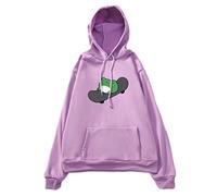Skateboard-Frosch-Kapuzen-Sweatshirt, große Größe, Größe M, langärmelig, Hoodies, Cartoon, Skateboarden, Froschdruck, übergroßes Sweatshirt