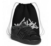 Skateboardschuhe - Globe Fusion Black Night Turnschuhe Unisex Skate - Strapazierfähige Sneakers mit passendem Turnbeutel, Schwarz , 39 EU