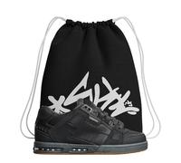 Skateboardschuhe - Globe Sabre Trainers Dunkler Schatten / Turngeist - Dämpfung und strapazierfähig - robuste Sohle - plus Tasche, Schwarz , 45 EU