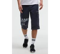 Skaterbermudas CAMP DAVID, Herren, Gr. L, Normalgrößen, blau, Popeline, Material: 100% Baumwolle, bedruckt, regular fit knielang, Hosen, aus Baumwolle (26092764-L) blau