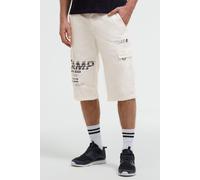 Skaterbermudas CAMP DAVID, Herren, Gr. M, Normalgrößen, kitt, Popeline, Material: 100% Baumwolle, bedruckt, regular fit knielang, Hosen, aus Baumwolle (66527850-M) kitt