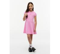 Skaterkleid TOMMY HILFIGER, Mädchen, Gr. 16 (176), N-Gr, pink daisy, Jersey, Obermaterial: 74% Baumwolle, 18% Polyester, 8% Elasthan, unifarben, regular fit ca. Mitte Oberschenkel, Rundhals, mit Aufsc