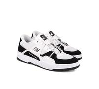 Schnürschuh DC SHOES "Construct", Herren, Gr. 11,5(45), schwarz-weiß (schwarz, weiß), Obermaterial:54.6% Leder, 20.9% Synthetikmaterial, 25.5% Microfaser;, Schuhe Schnürschuh (41679925-11,5) schwarz, 