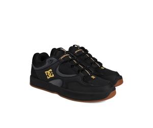 Skateschuh DC SHOES "Kalynx Zero", Herren, Gr. 9,5(42,5), gold (schwarz, gold), Obermaterial: Leder (Kuh) / Futter: Textil / Außensohle: Gummi., Schuhe (12915711-9,5) schwarz, gold