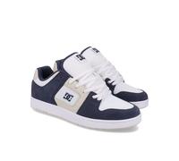 Skateschuh DC SHOES "Manteca 4 S", Herren, Gr. 8(40,5), blau (navy, sanftes weiß, weiß), Obermaterial:53.02% Leder, 46.98% Synthetikmaterial., Schuhe (78758564-8) navy, sanftes weiß, weiß