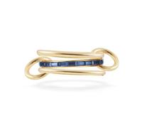 Skcess 2MM Vintage Ringe Damen Edelstahl, Stapelring Set 3 Ringe Form Damenring mit Zirkonia Rechteckschliff Blau, Damen Eheringe Trauringe Gold, Gr.60 (19.1)