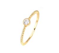 Skcess Gold Au585 Freundschaftsringe mit Moissanit, Solitär Eheringe Gr.65