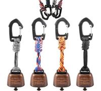 SKDFHOD 4 Stück Anti Bär Glocken, Metall Vintage Mini Kuhglocke Glocken Dekorationen Schlüsselanhänger, Bärenglocke Wandern, Laute Bärenglocken, Für Outdoor-Wanderungen, Rucksack Anhänger, Tierhalsbä