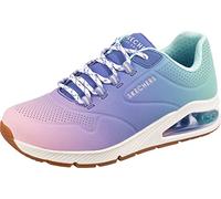 Sneaker SKECHERS "UNO 2 OMBRE AWAY" Gr. 39, blau (blau kombiniert) Damen Schuhe Modernsneaker Sneaker low in leuchtender Farbkombi, Freizeitschuh, Halbschuh, Schnürschuh (30387526-39)