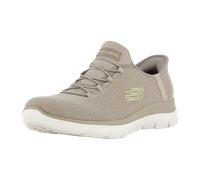 Skechers Damen Summits Classy Night Sneaker, Taupe Mesh/Gold Trim, 36 EU