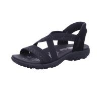Skechers Damen Reggae Slim-Summer Sparkle Sandalen, Schwarz/Schwarz, 40 EU