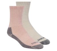 Skechers 2 Pack WoMänner's Crew Wool Socken in Mauve, Größe Medium