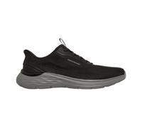 Slip-On Sneaker SKECHERS "GARNER", Herren, Gr. 45, schwarz, Textil, Schuhe, Slipper, Schnürschuh mit Relaxed Fit (52729840-45) schwarz