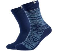 Skechers 2PPK Men Casual Fashion Jacquard Socks SK41049-5501, Men socks, Navy, 39-42 EU