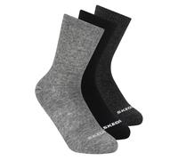 Skechers 3 Pack Boys' Crew Cotton Socken in Grau, Größe Medium