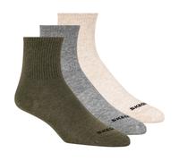 Skechers 3 Pack Boys' Crew Cotton Socken in Grün, Größe Medium
